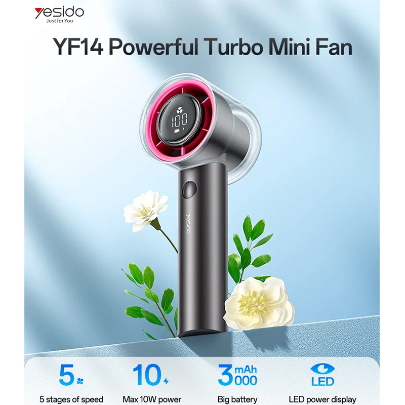 Yesido YF14 Turbo Mini Fan 14000RPM