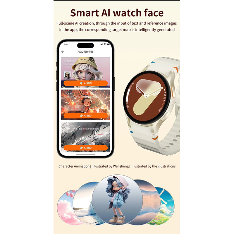 js watch 7 mini smart watch AMOLED Screen