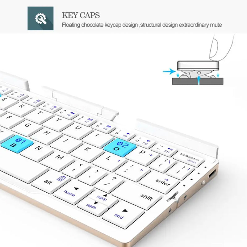 HB199 ultra-thin folding wireless three bluetooth keyboard