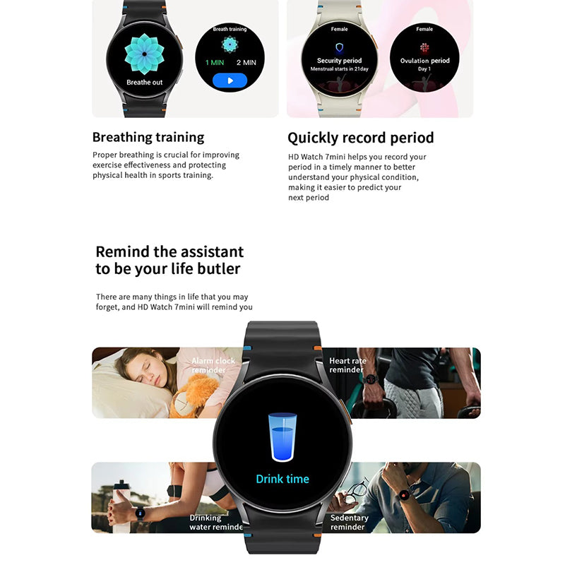 js watch 7 mini smart watch AMOLED Screen