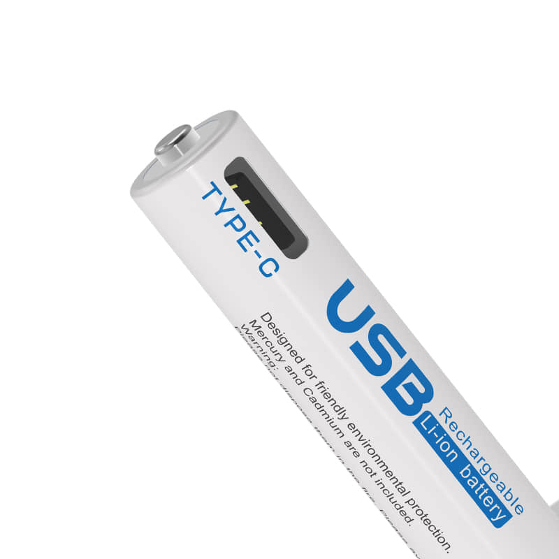 AiVR USB Rechargeable Batteries 4pc – AA–2550mAh / AAA–900mAh