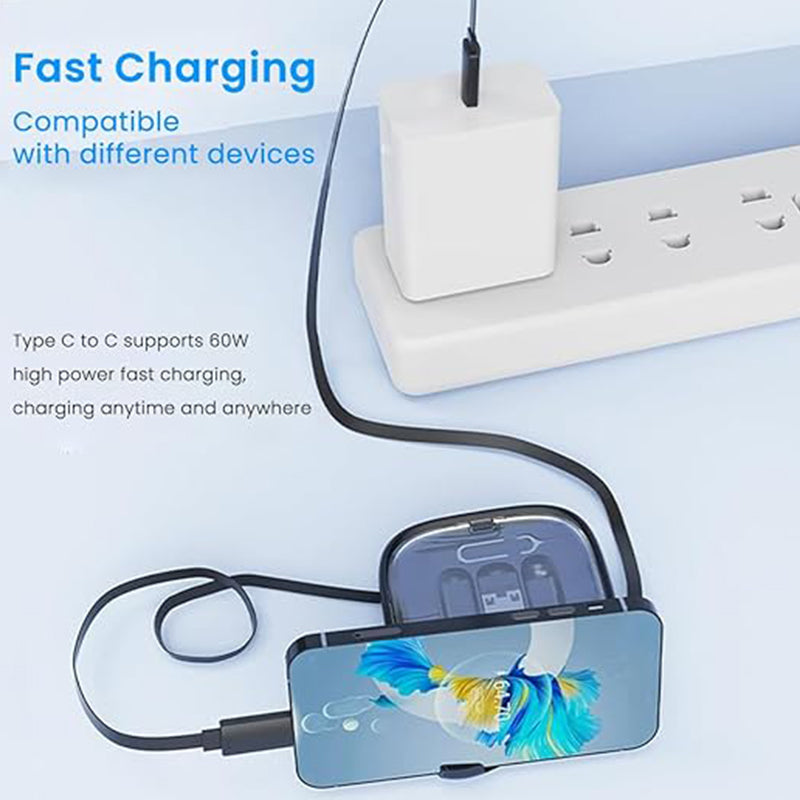 VFAN 6 in 1 Fast Charging Cable with Storage Case