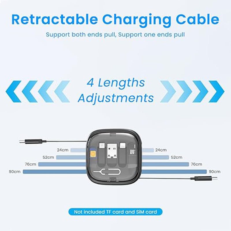 VFAN 6 in 1 Fast Charging Cable with Storage Case