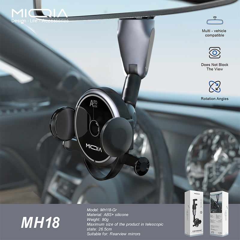 miqia MH18 Rearview Mirror Phone Holder for car