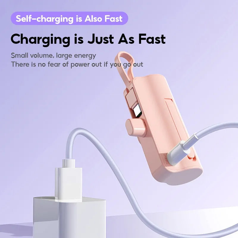 Mini Power Bank,Capsule Power Charger 5000mAh