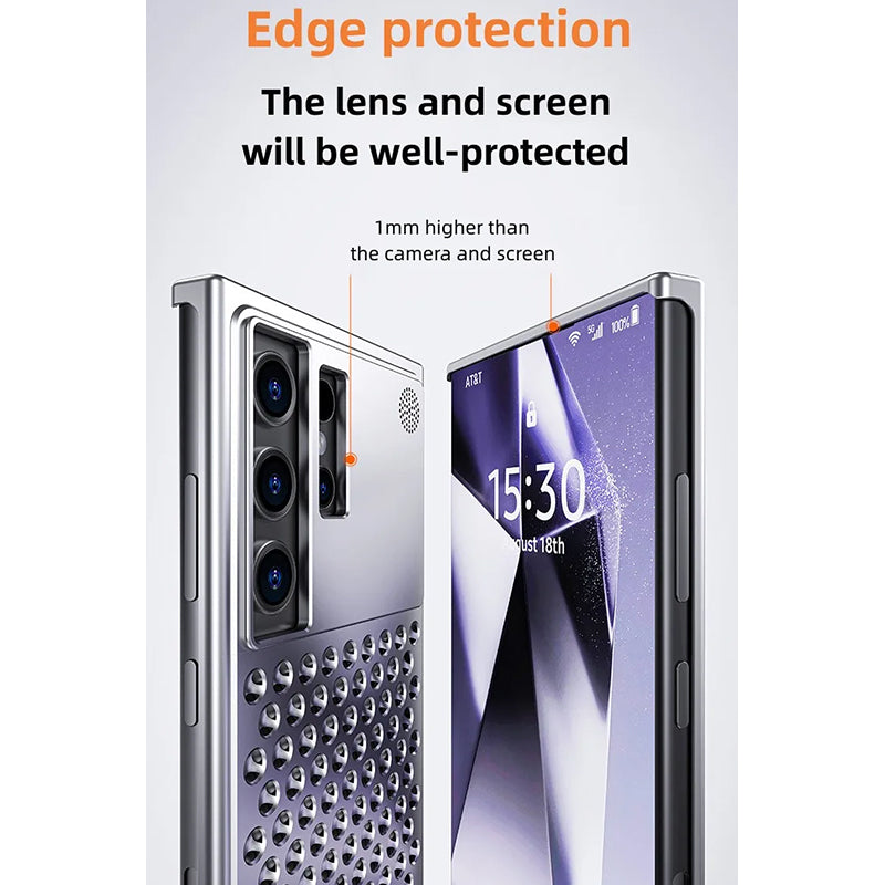 Aluminum  fragrance with cooling holes Samsung case