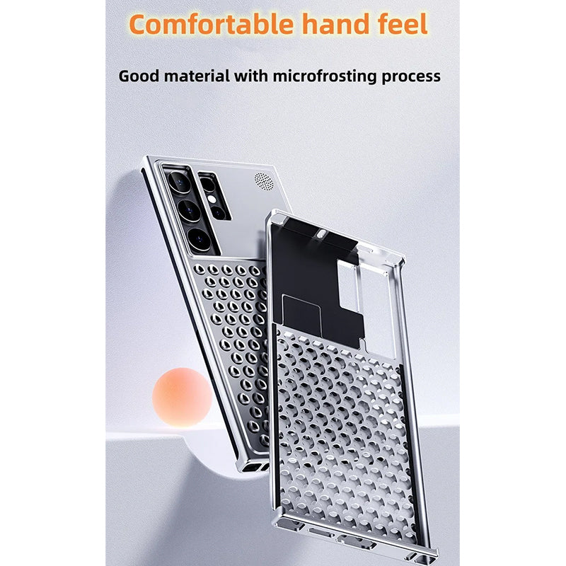 Aluminum  fragrance with cooling holes Samsung case