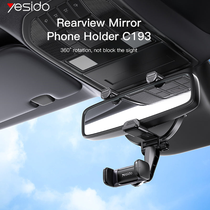 Yesido C193 Car Rearview Mirror Using Phone Holder