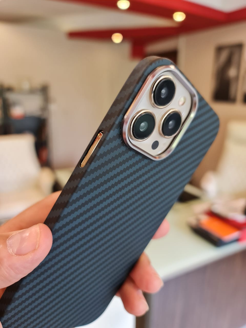 Deep Carbon Fiber Military Armor Case For iPhone