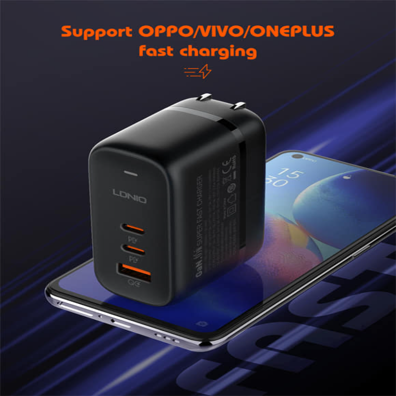 LDNIO 65W GaN Super Fast  Charger Q366