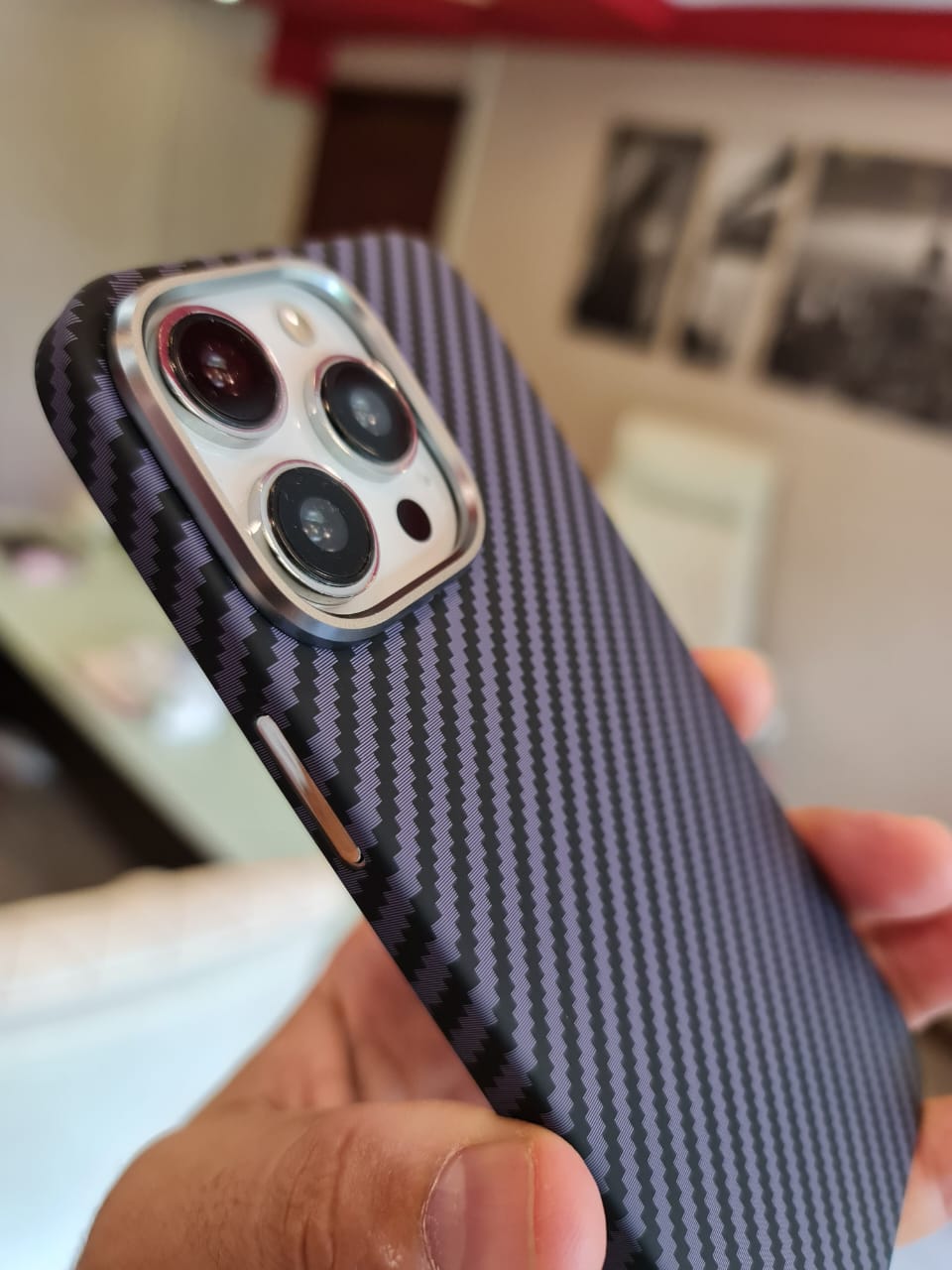 Deep Carbon Fiber Military Armor Case For iPhone