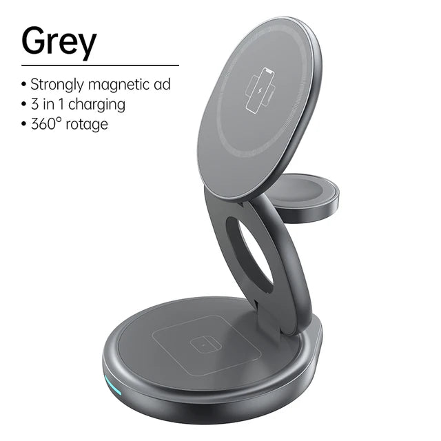 3 in 1 Foldable Wireless Charger Stand