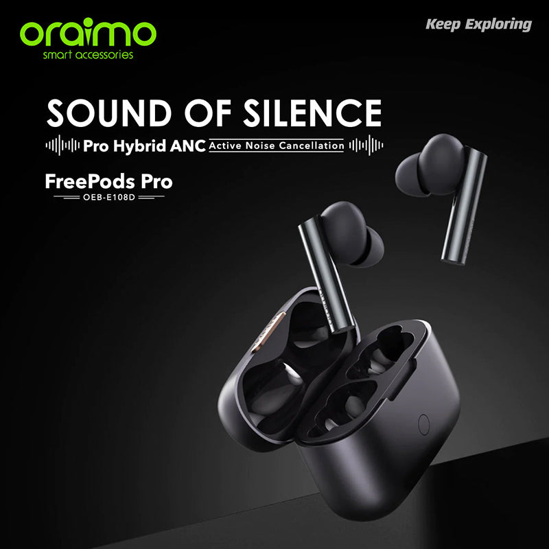 oraimo FreePods Pro ANC Active Noise Cancellation TWS True Wireless Ea