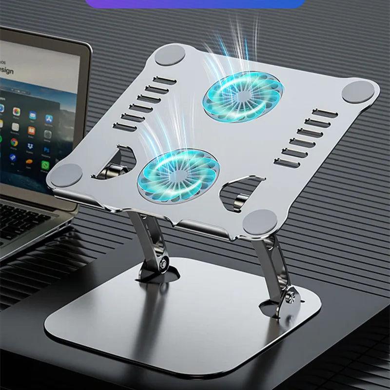 Heavy Duty Double Fan Aluminum Laptop Stand