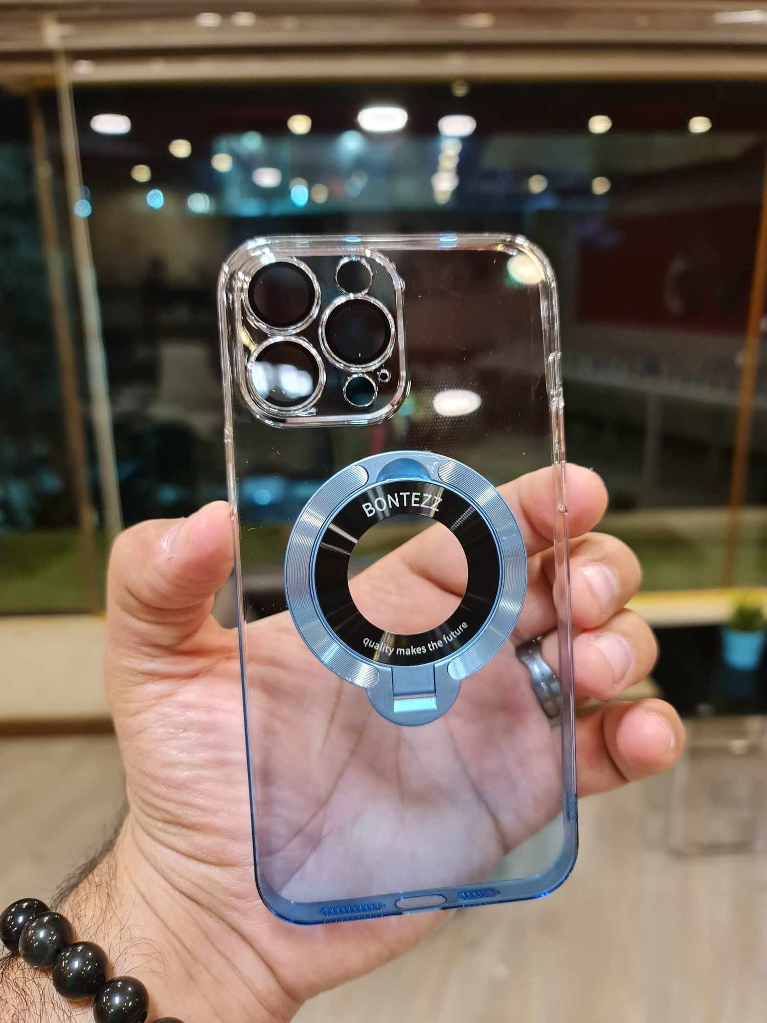 3d transparent stand Lens Case
