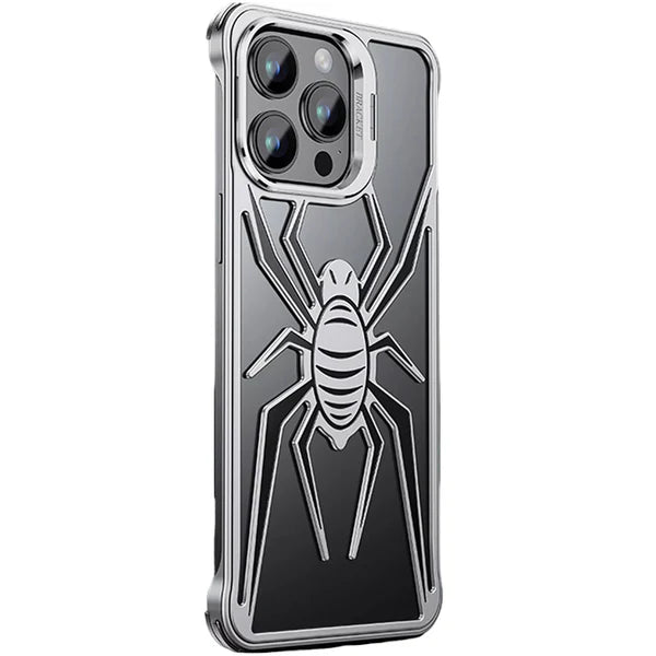 Spider design heat dissipation metal mobile phone case