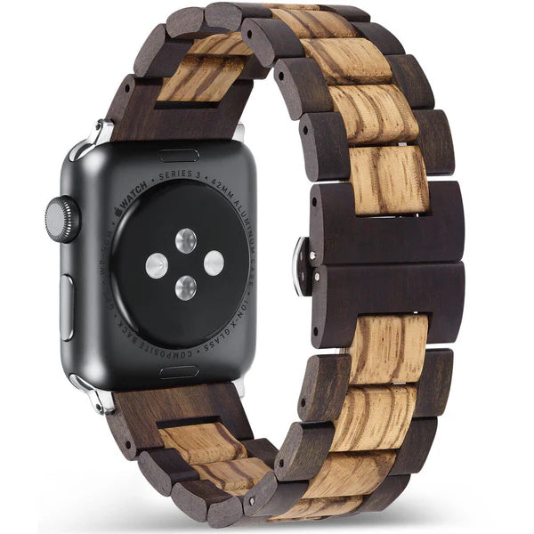 Wood Watch Band with Butterfly Buckle