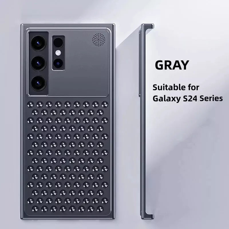 Aluminum  fragrance with cooling holes Samsung case