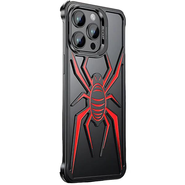 Spider design heat dissipation metal mobile phone case