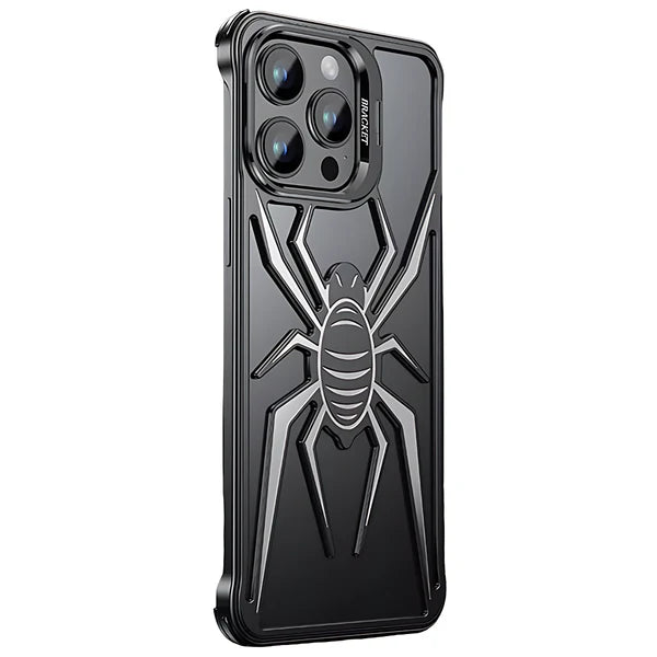 Spider design heat dissipation metal mobile phone case