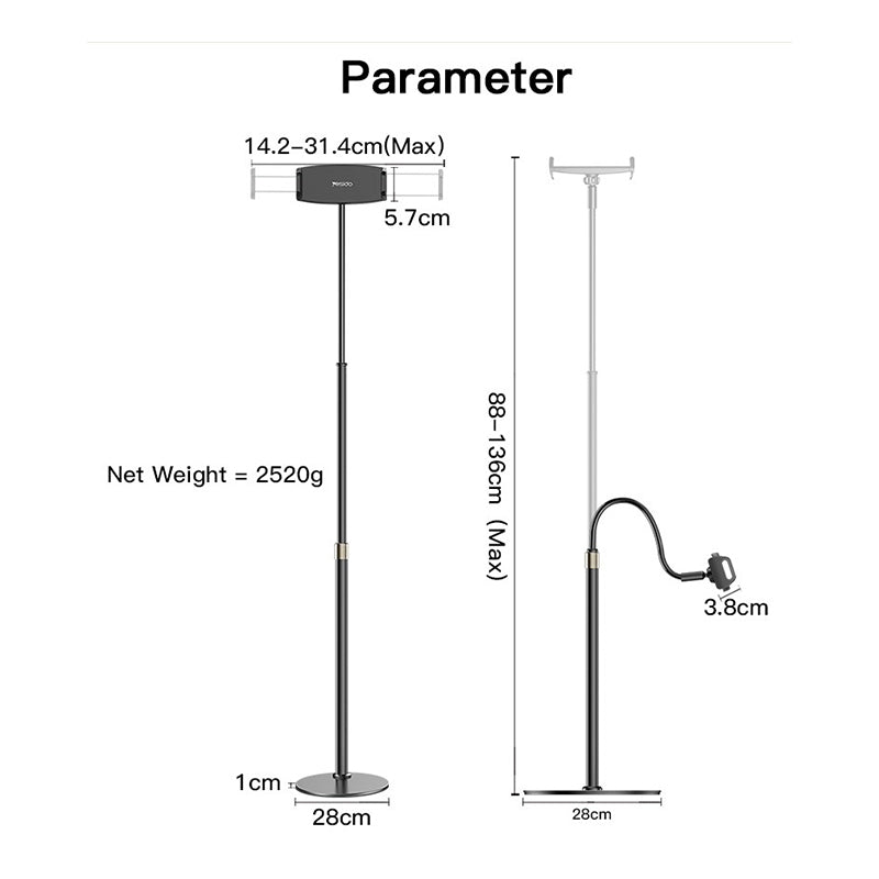 Yesido C116 Adjustable Phone Stand Bracket for Smart Phone