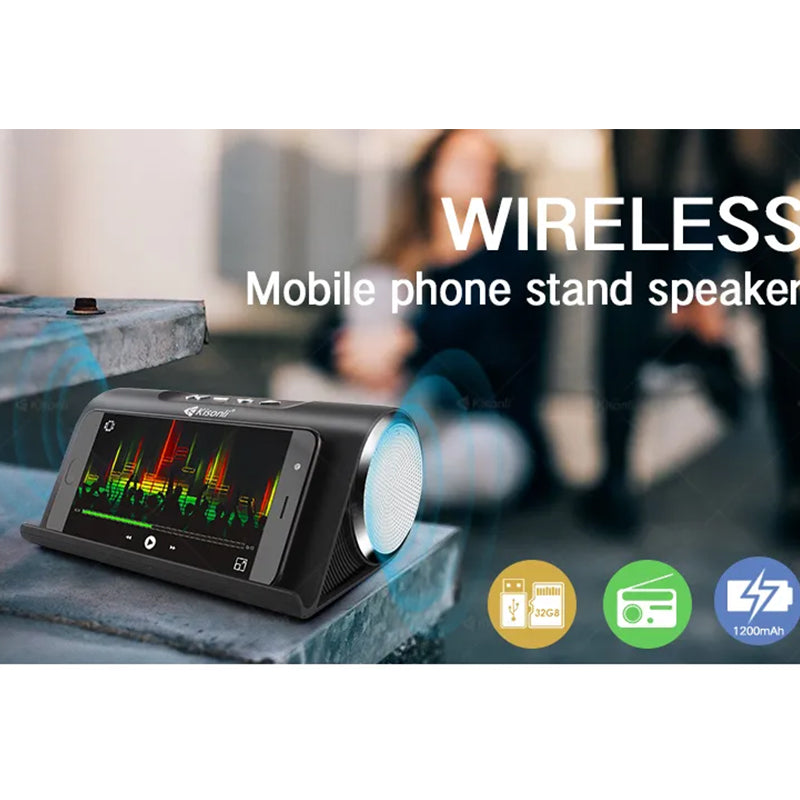 Kisonli KS-1981 Wireless BT Speaker With Phone holder